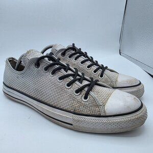 Converse Chuck Taylor All Star Ox Mens Size 10 White Amp Cloth Weave 151028C